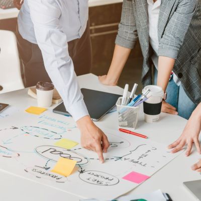 Topview,Of,Creative,Agency,Business,Brain,Storm,Meeting,Presentation,Team